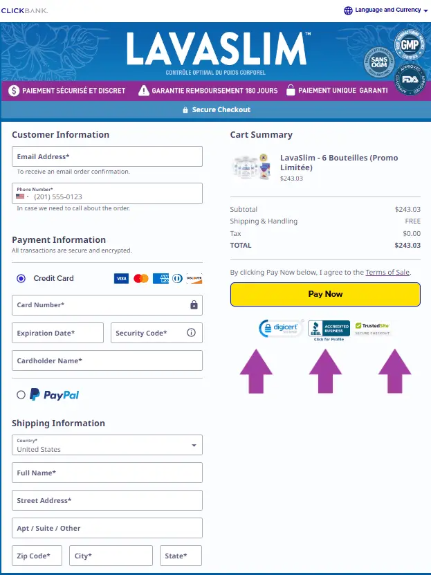 LavaSlim Guarantee & Order